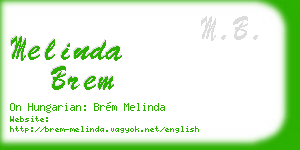 melinda brem business card